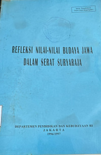 Refleksi Nilai-Nilai Budaya Jawa Dalam Serat Suryaraja